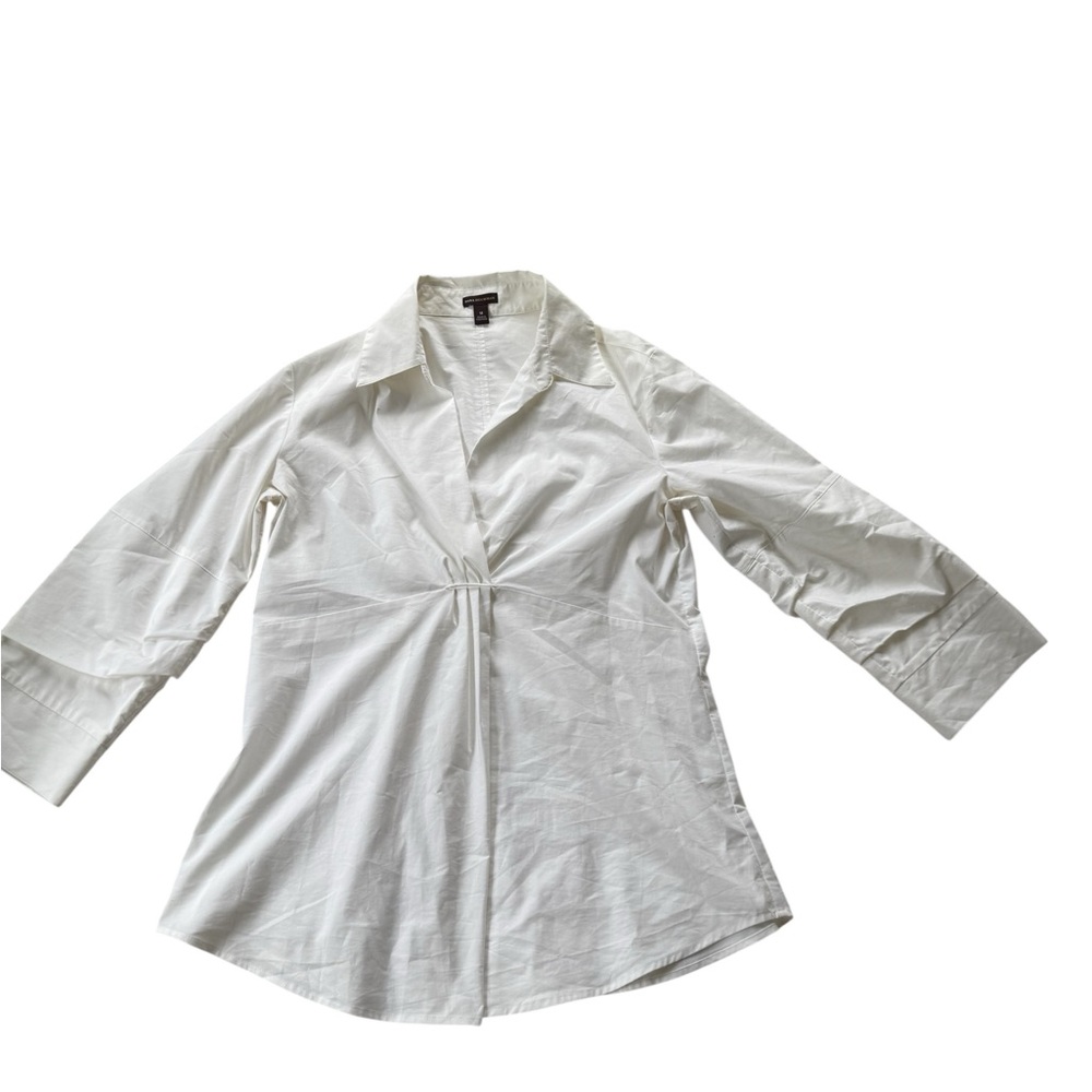 Dana Buchman Cream Button-Up Shirt